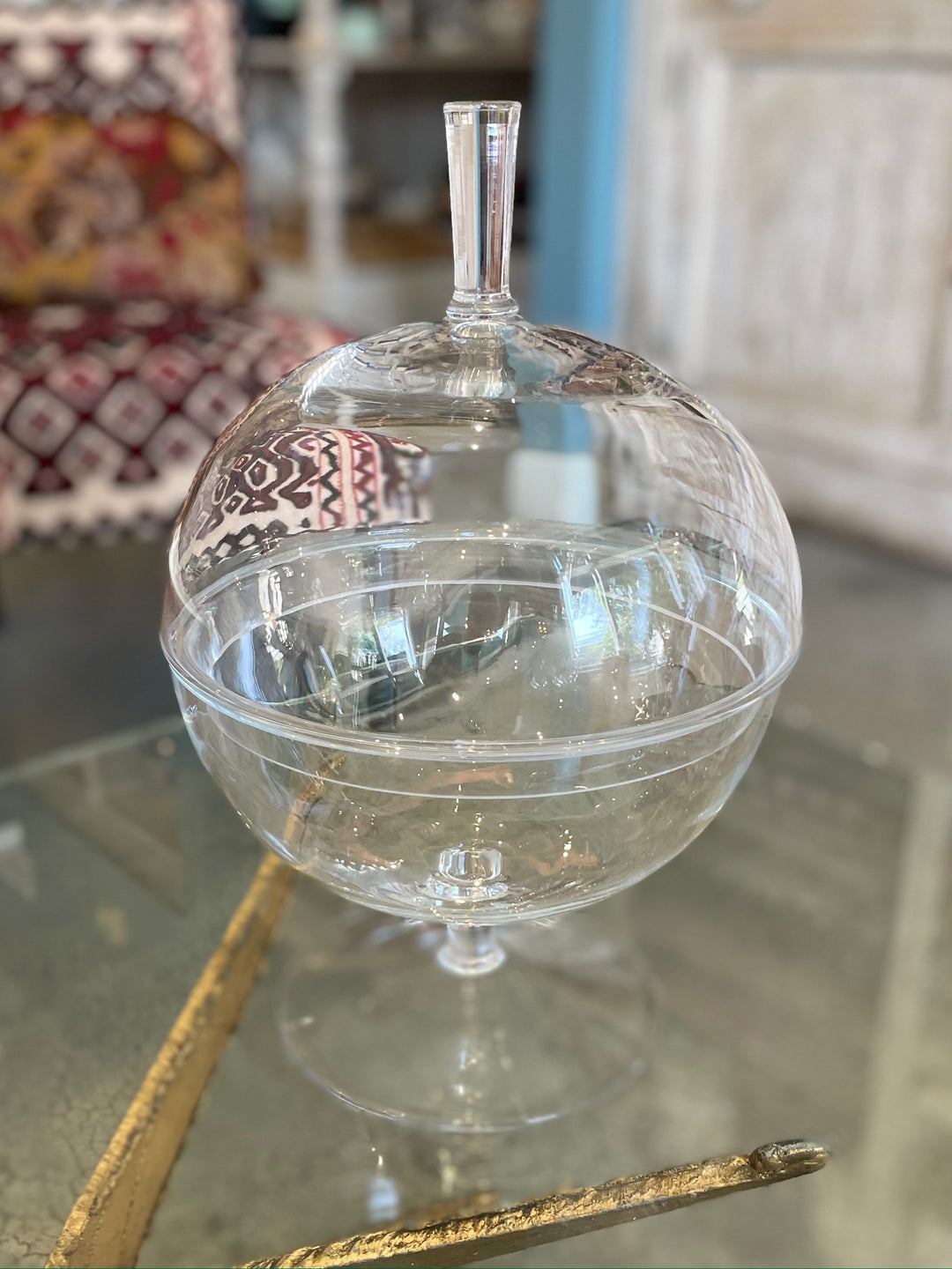 Having a Ball Covered Glass Bowl