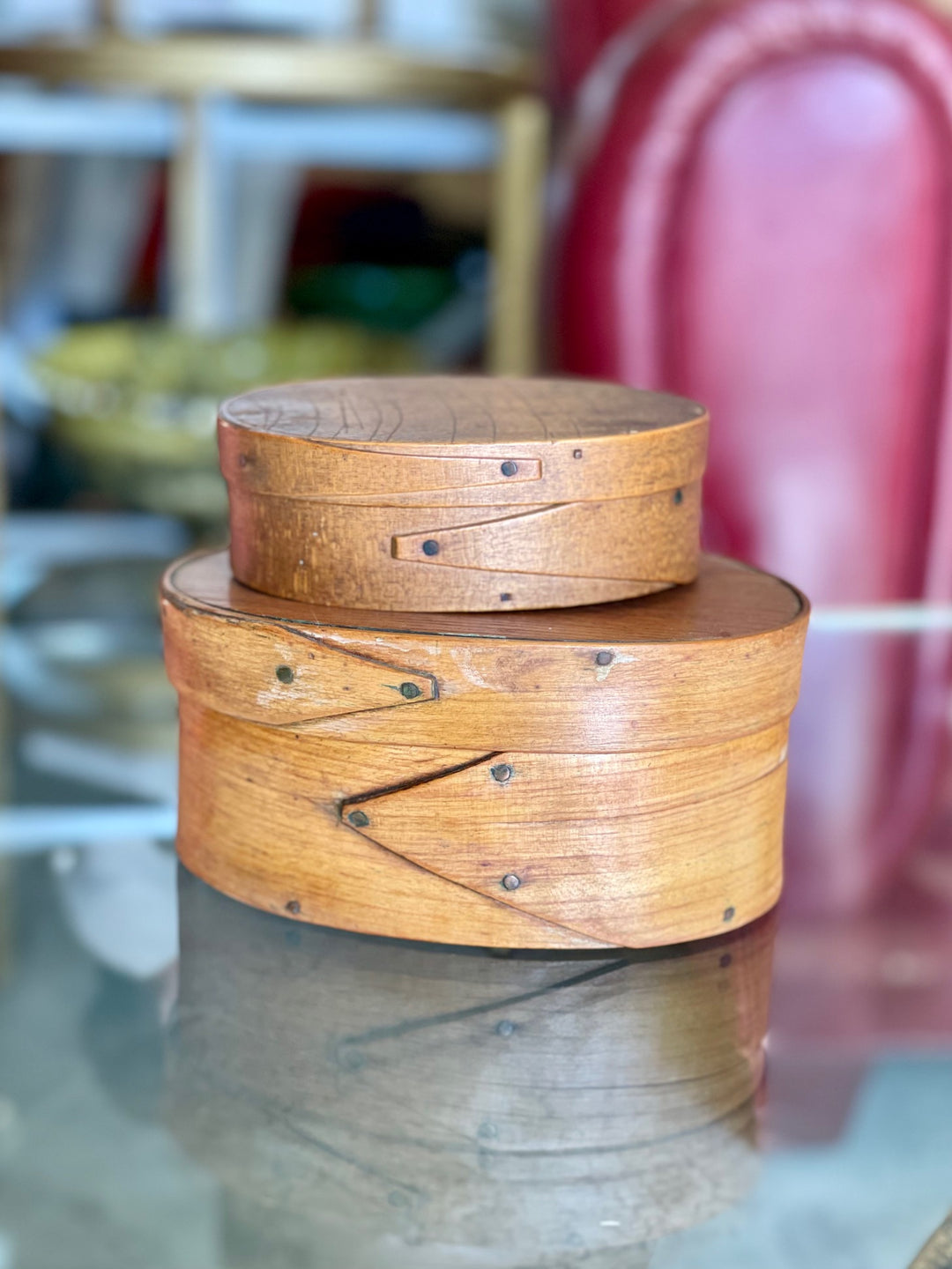 Antique Handmade Oval Shaker Box | M