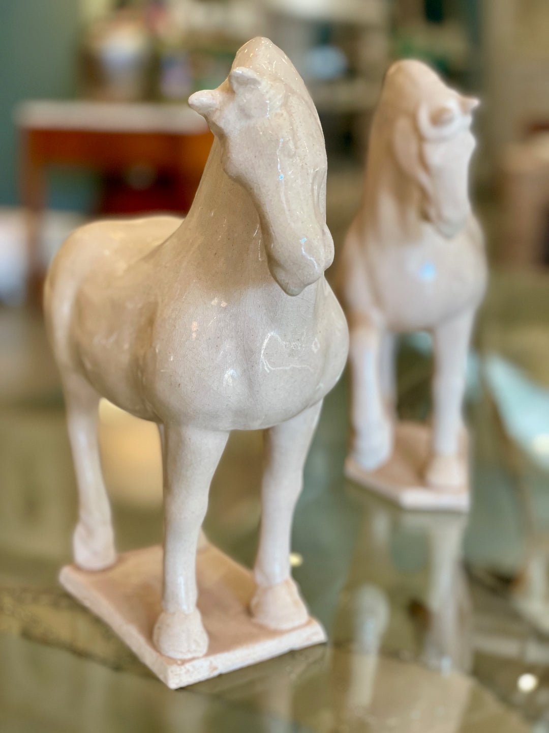 Jingdezhen Porcelain Tang Horse | Pair