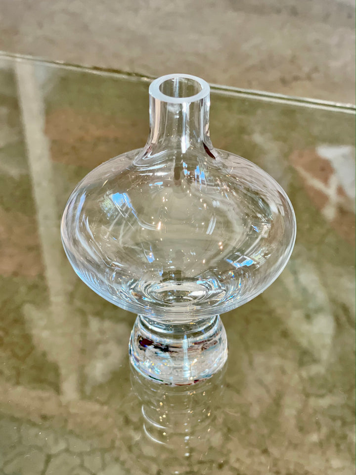 Mini Footed Glass Bubble Bud Vase