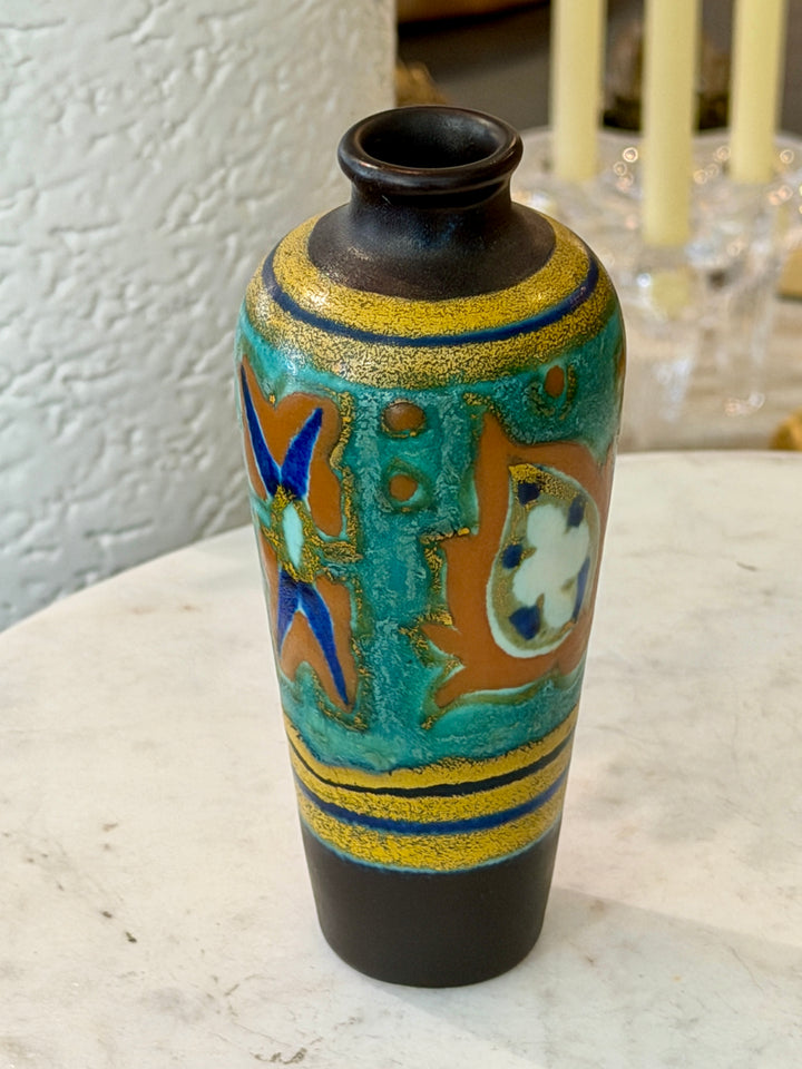 Small Vintage Hand Painted KAWI Gouda Vase, Holland