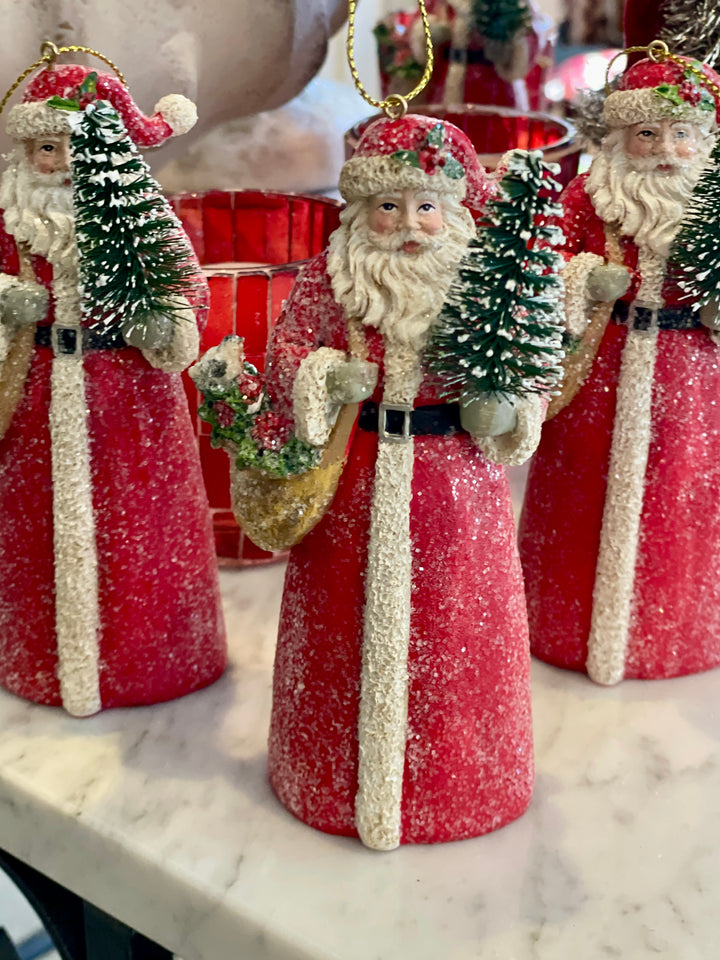 5" Holiday Santa Ornament