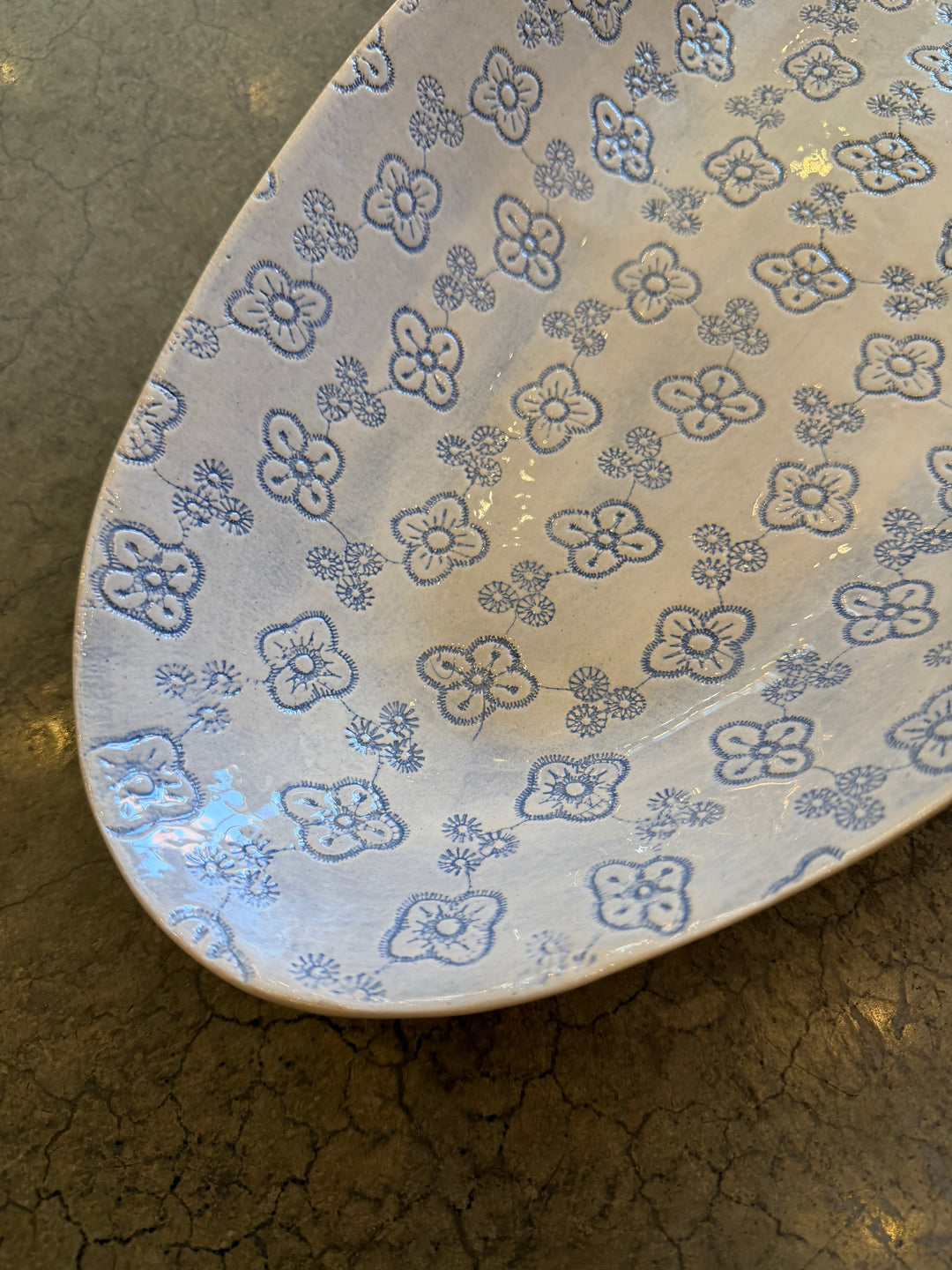 Wonki Ware - Bamboo Platter | Greek Blue | XL - A
