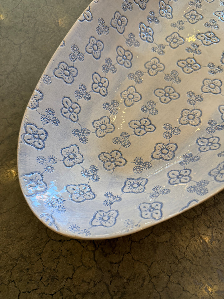 Wonki Ware - Bamboo Platter | Greek Blue | XL - A
