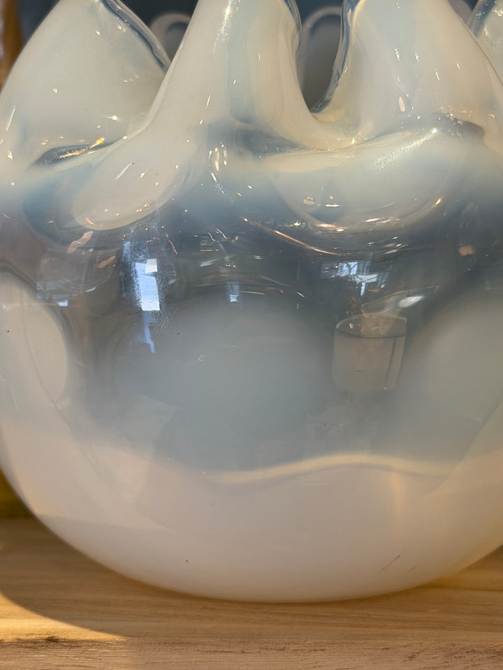 Vintage Beaumont Glass Opaline Rose Bowl Vase