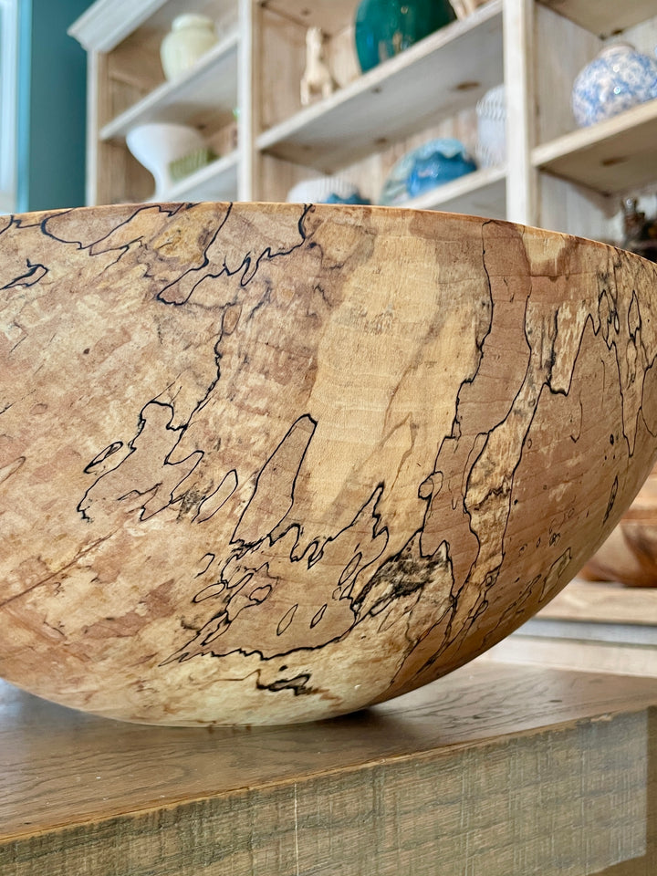 Spencer Peterman - Classic Spalted Ambrosia Maple Bowl | A | 15"
