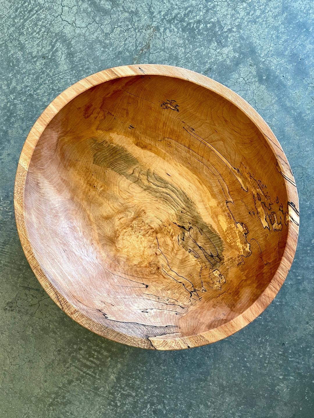 Spencer Peterman - Classic Spalted Ambrosia Maple Bowl | B | 15"
