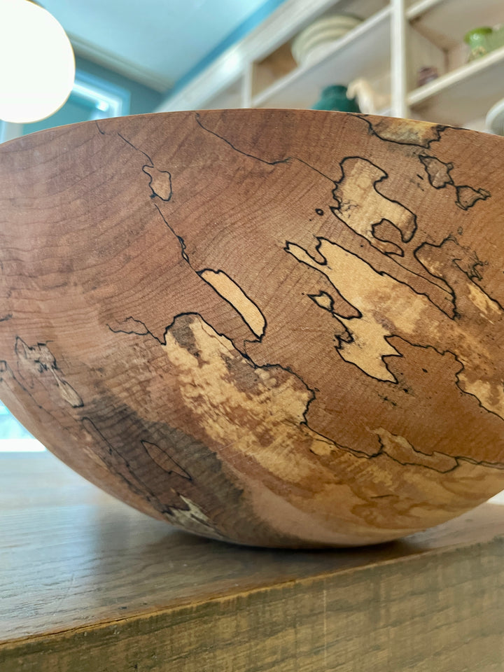 Spencer Peterman - Classic Spalted Ambrosia Maple Bowl | B | 15"