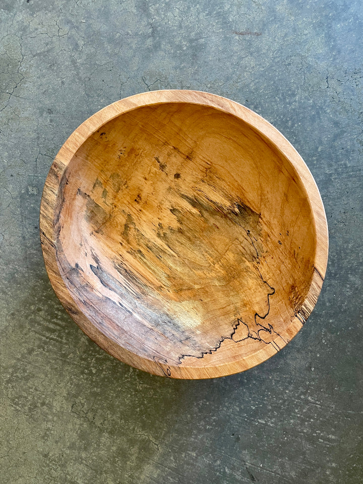 Spencer Peterman - Classic Spalted Ambrosia Maple Bowl | B | 13"
