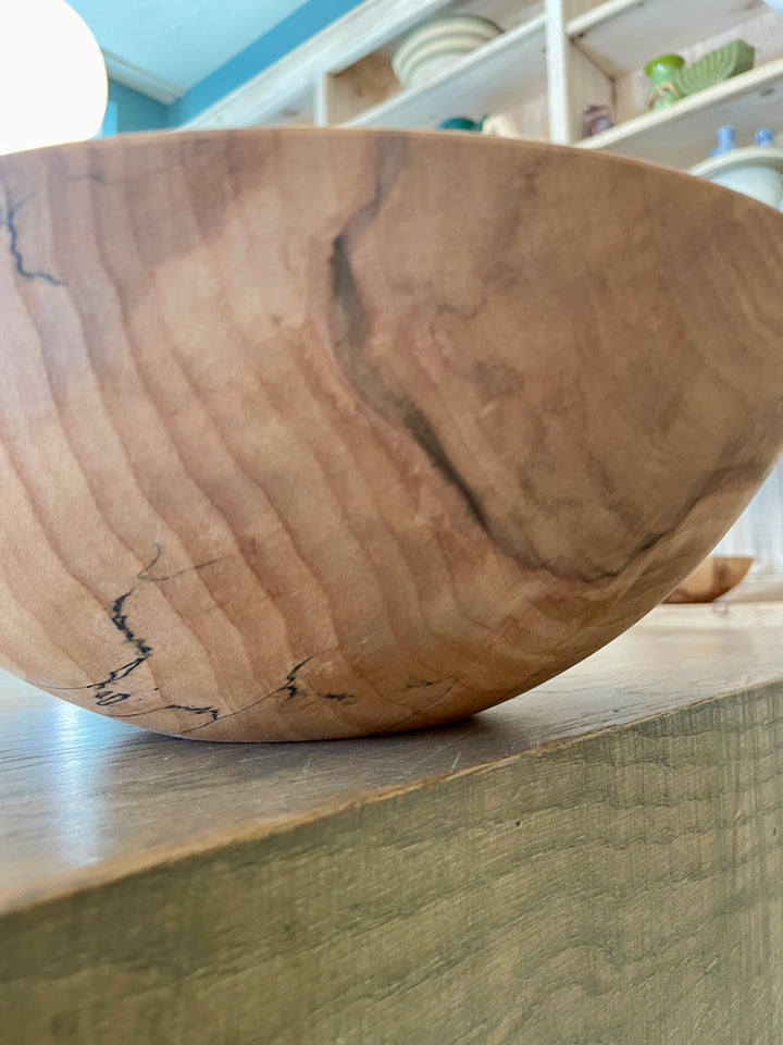 Spencer Peterman - Classic Spalted Ambrosia Maple Bowl | C | 13"