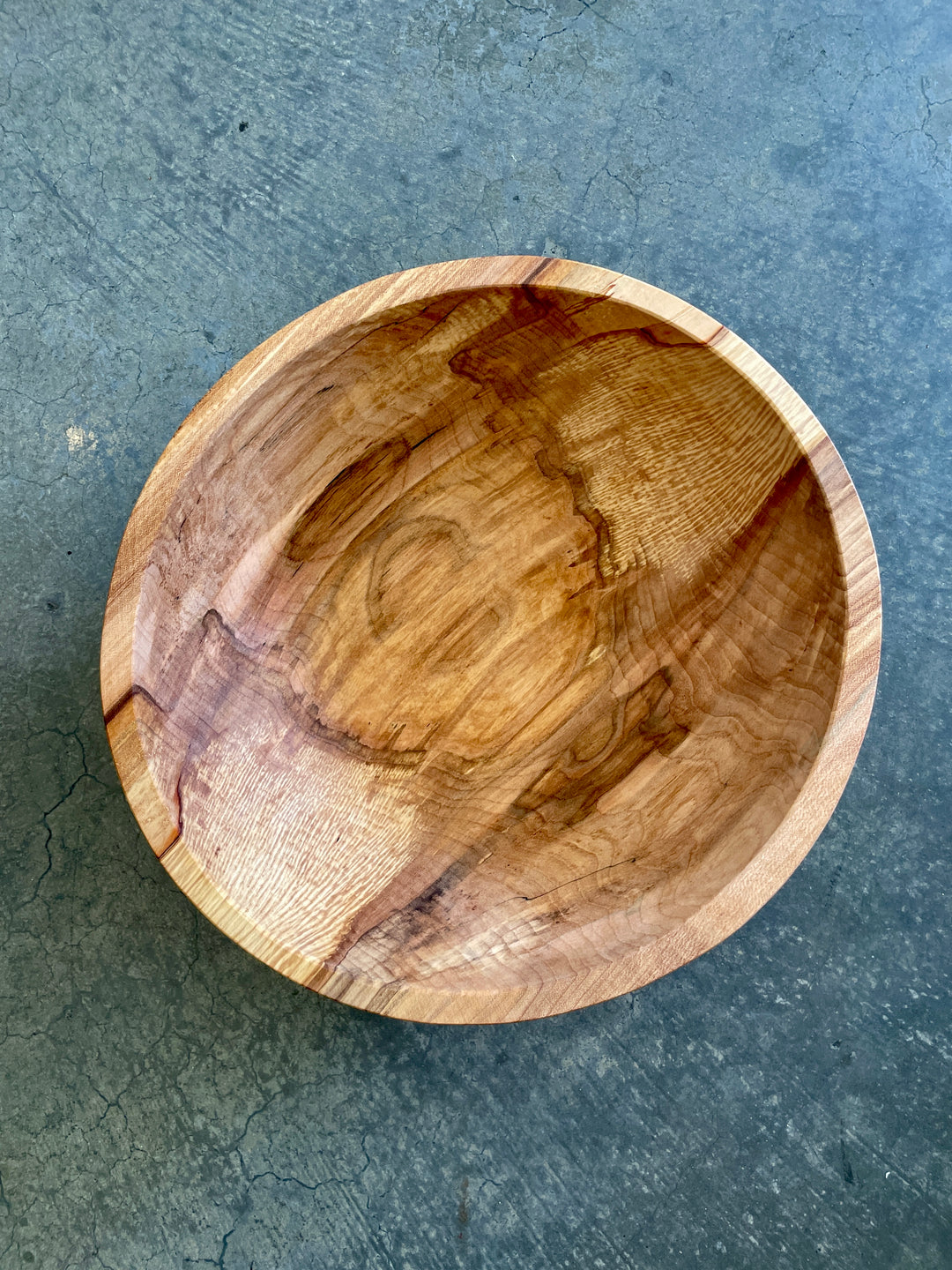 Spencer Peterman - Classic Spalted Ambrosia Maple Bowl | D | 13"