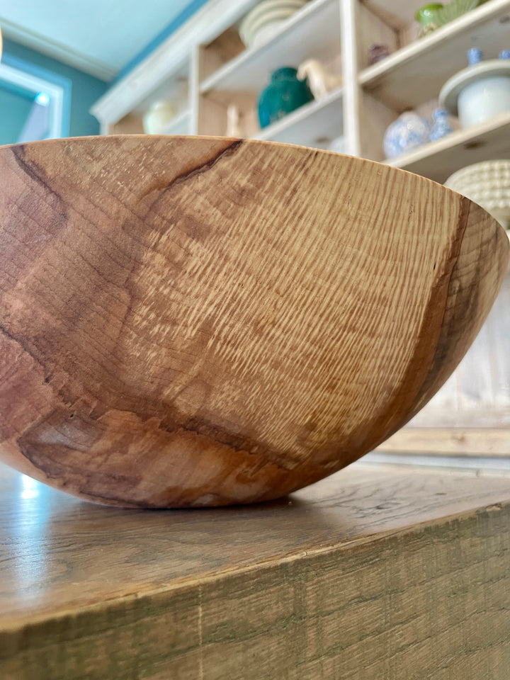 Spencer Peterman - Classic Spalted Ambrosia Maple Bowl | D | 13"
