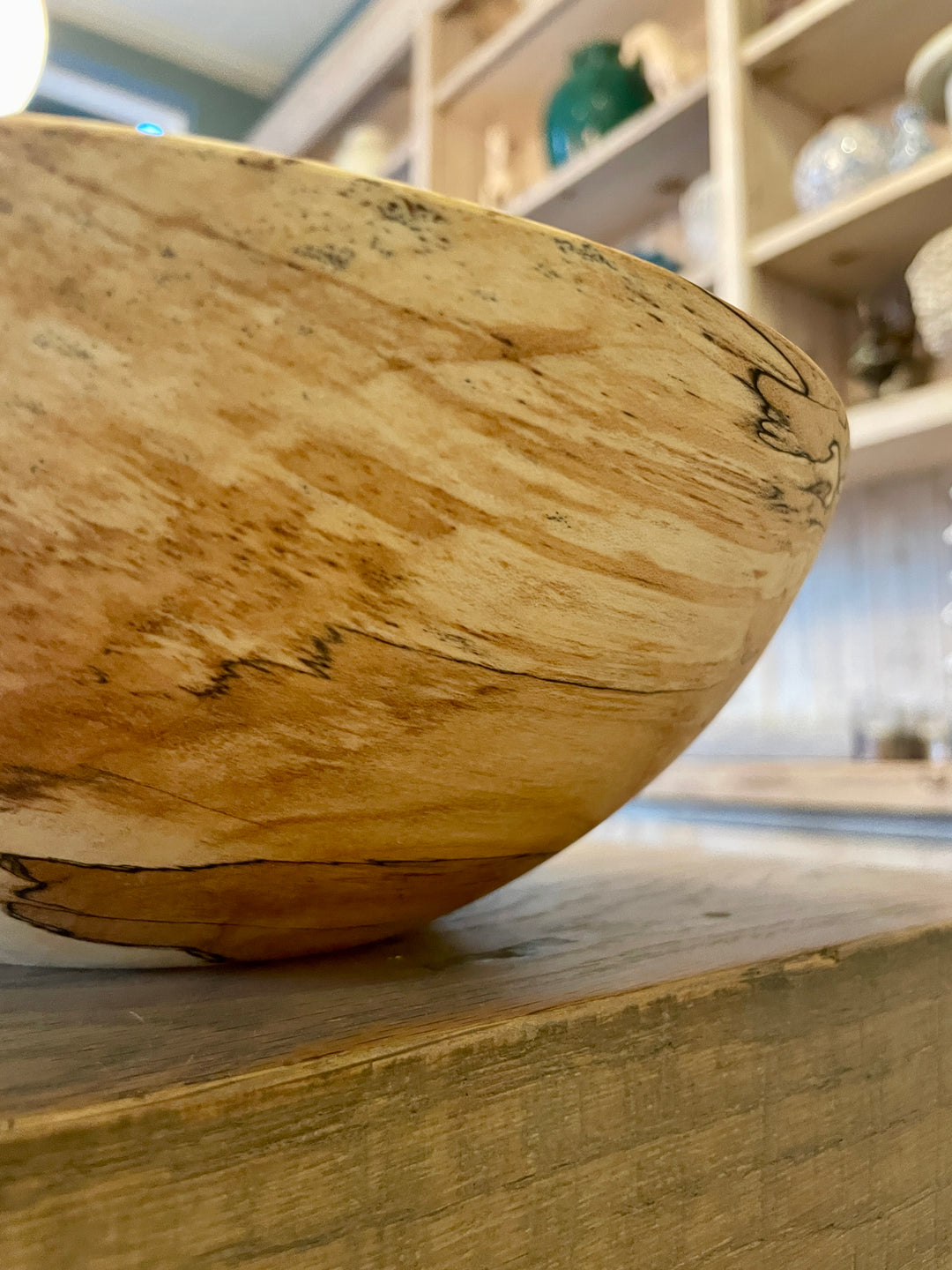 Spencer Peterman - Classic Spalted Ambrosia Maple Bowl  | 10" | B