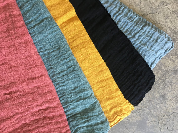 Haomy Victoire Linen Scarf | Bleu Stone