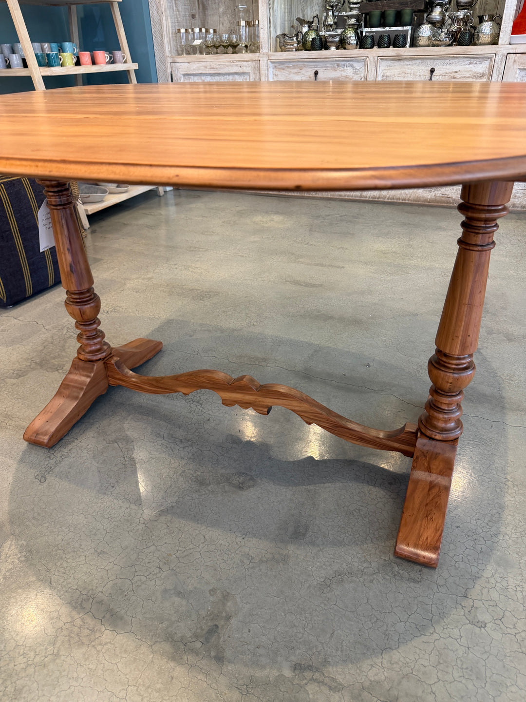 Vintage Cherry Oval Drop-Leaf  Table
