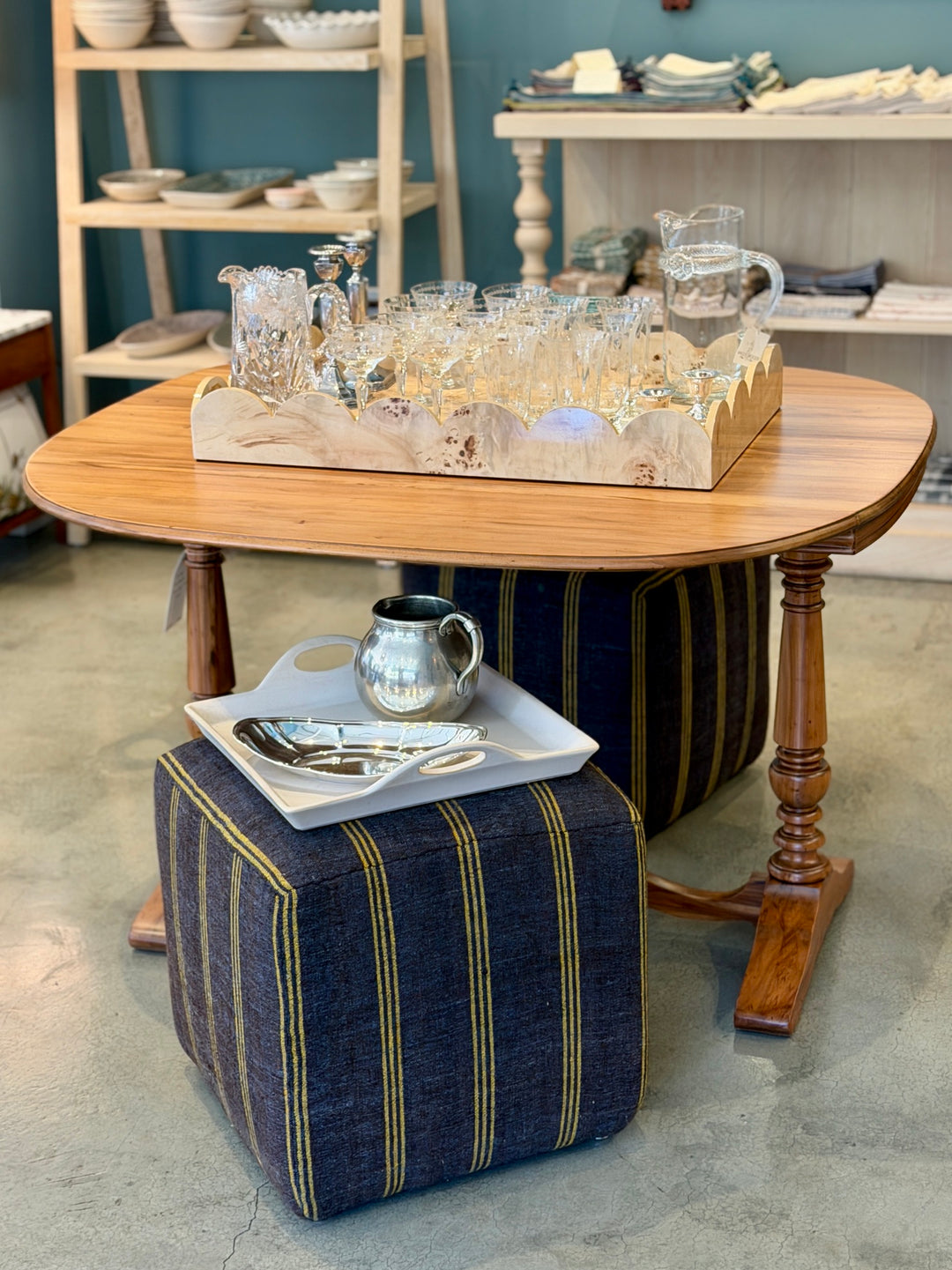 Vintage Cherry Oval Drop-Leaf  Table