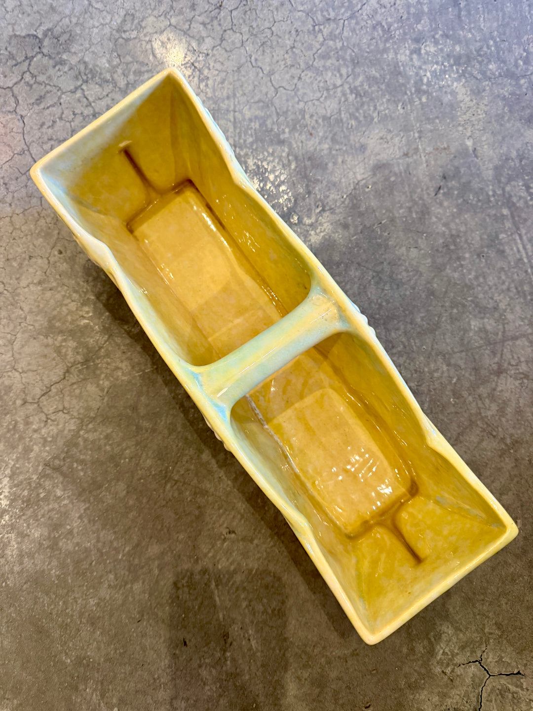 Vintage Roseville Ceramic Divided Window Planter