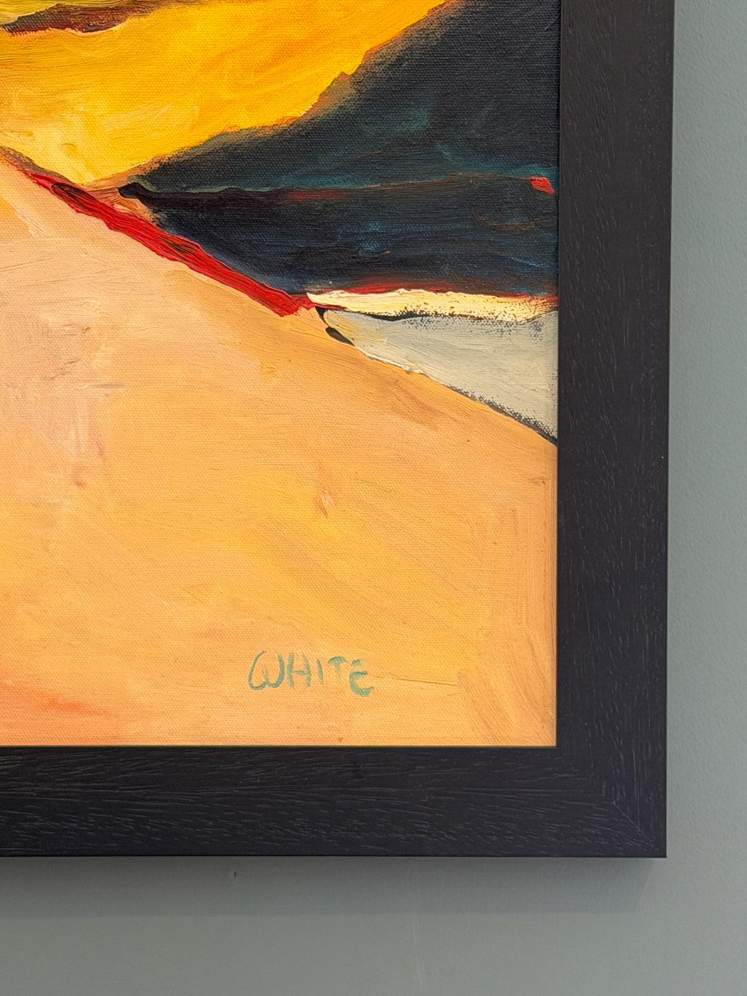 Vintage Abstract Oil Painting of a Woman Waving