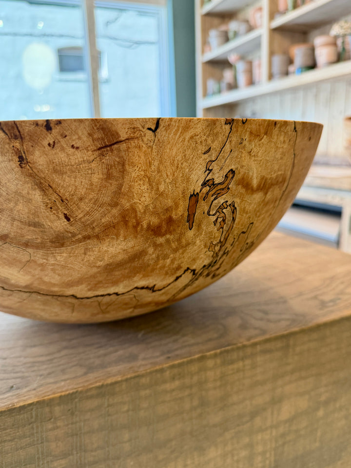 Spencer Peterman - Classic Spalted Ambrosia Maple Bowl  | 18"