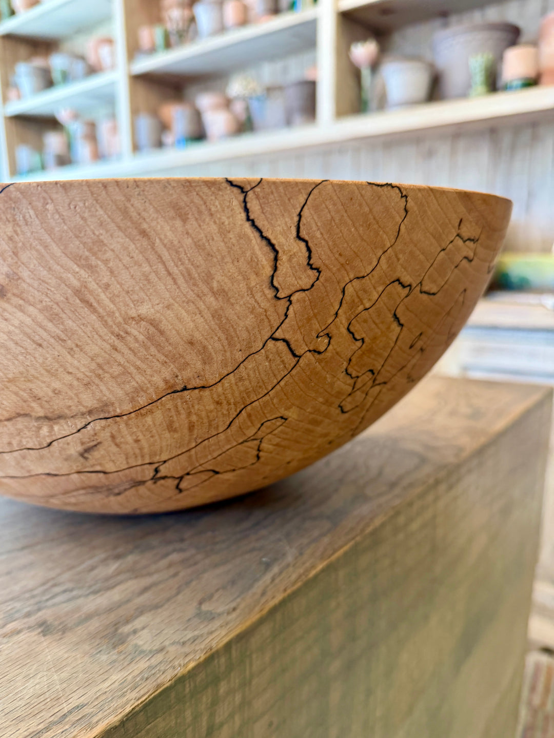 Spencer Peterman - Classic Spalted Ambrosia Maple Bowl | A | 15"