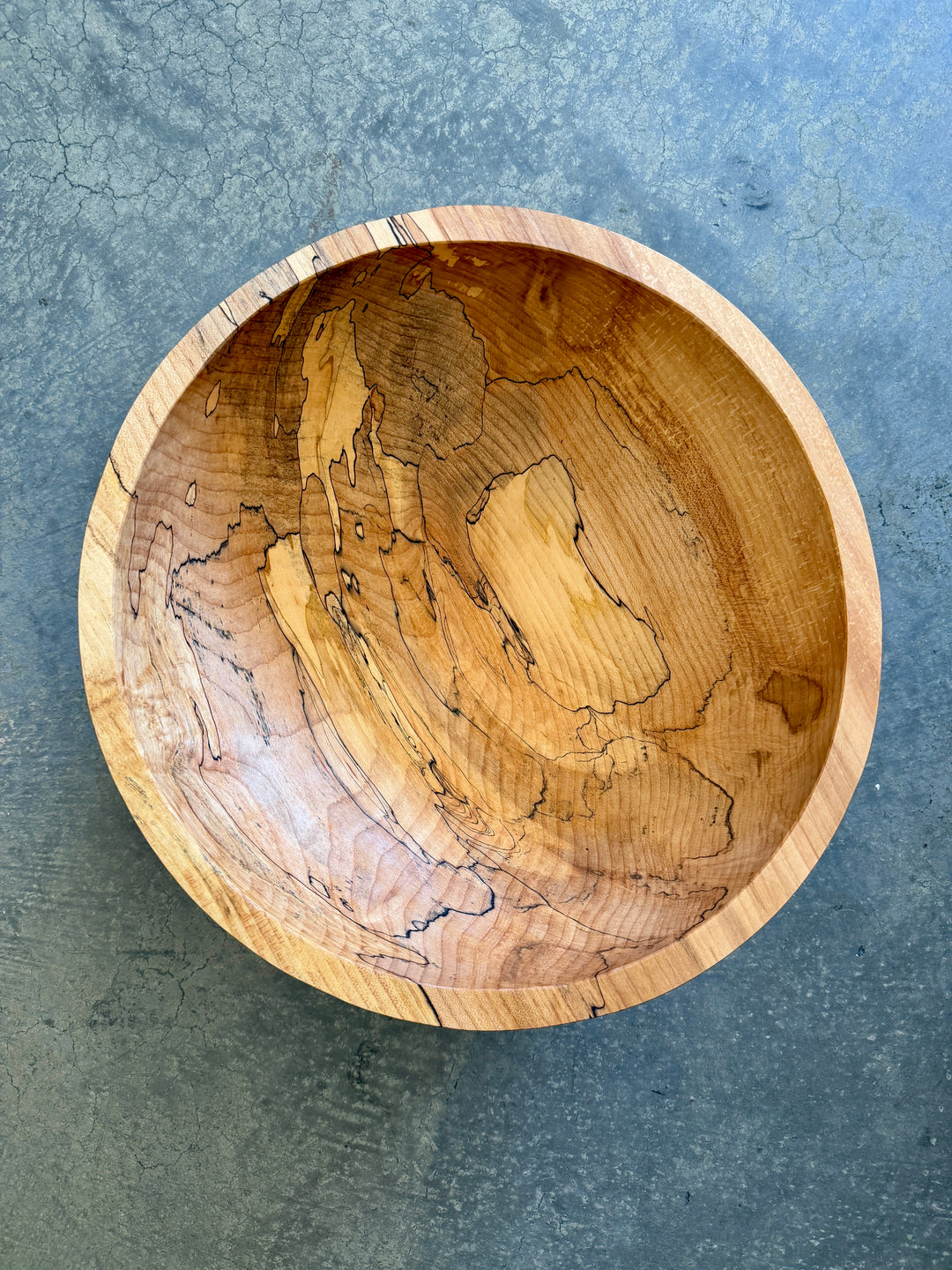 Spencer Peterman - Classic Spalted Ambrosia Maple Bowl | B | 15"