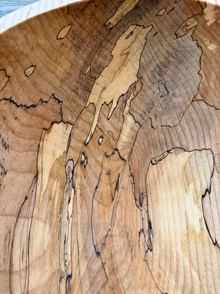 Spencer Peterman - Classic Spalted Ambrosia Maple Bowl | B | 15"