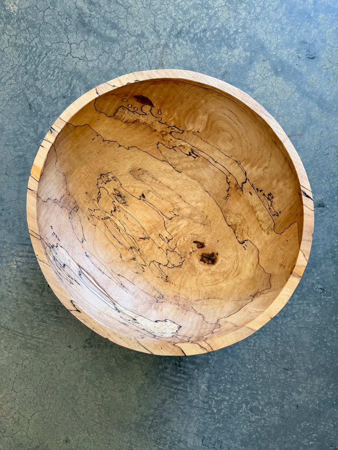 Spencer Peterman - Classic Spalted Ambrosia Maple Bowl | C | 15"