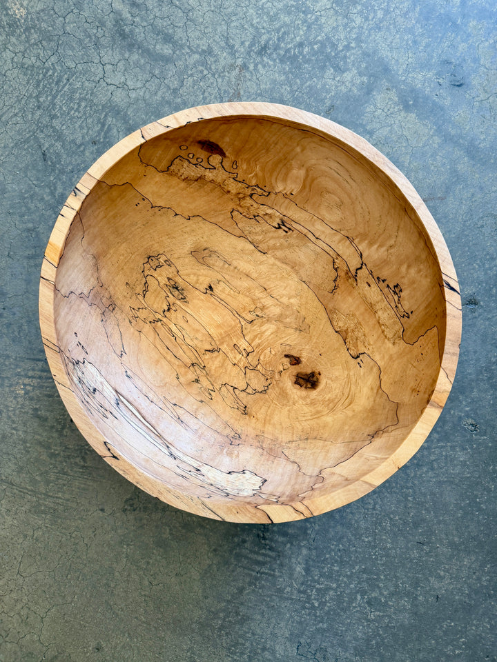 Spencer Peterman - Classic Spalted Ambrosia Maple Bowl | C | 15"