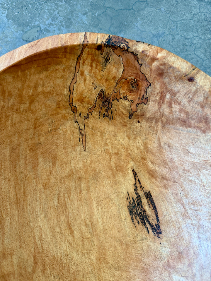 Spencer Peterman - Classic Spalted Ambrosia Maple Bowl | B | 13"