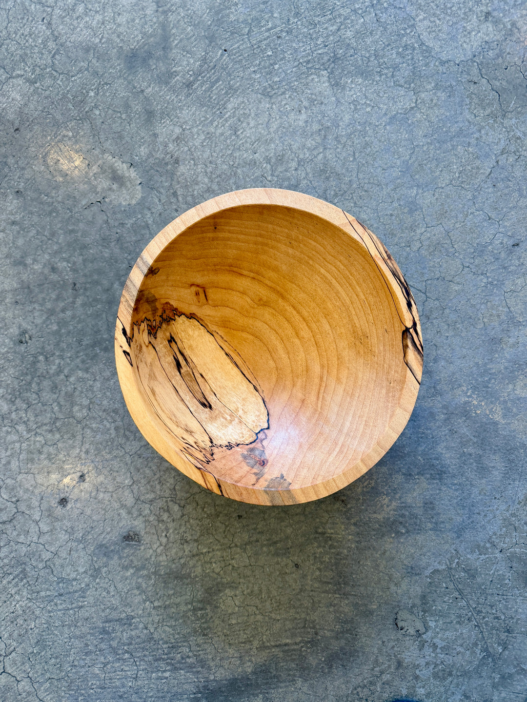 Spencer Peterman - Classic Spalted Ambrosia Maple Bowl  | 10" | A