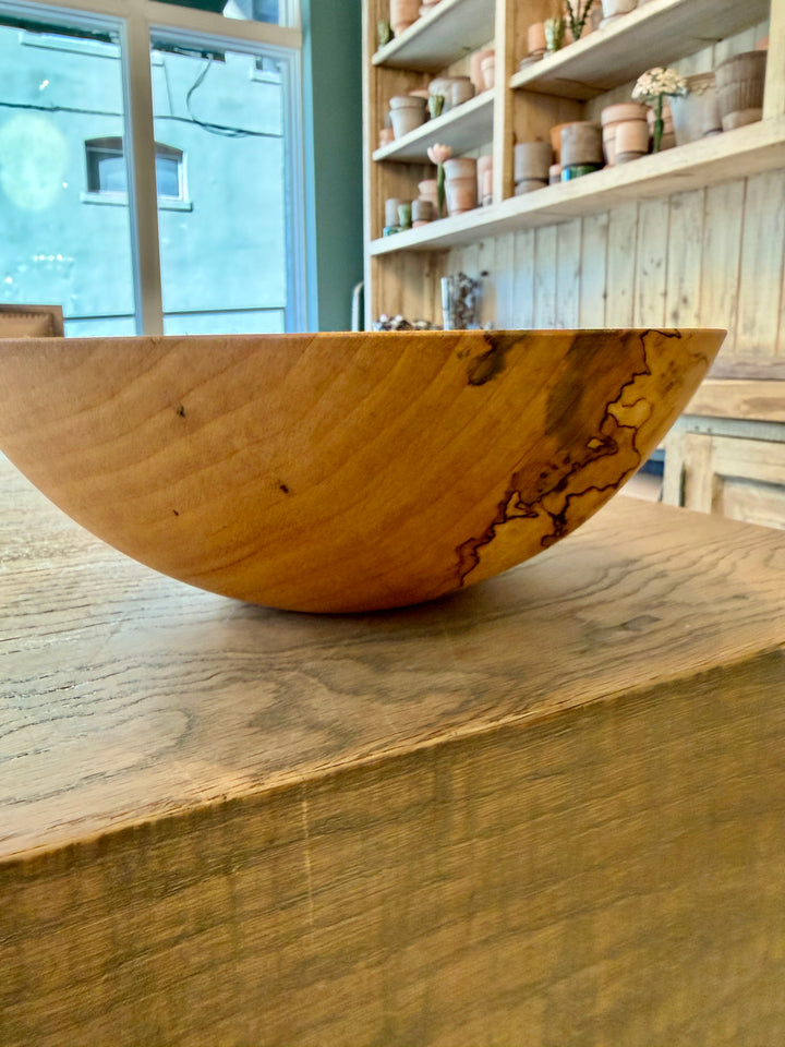 Spencer Peterman - Classic Spalted Ambrosia Maple Bowl  | 10" | A