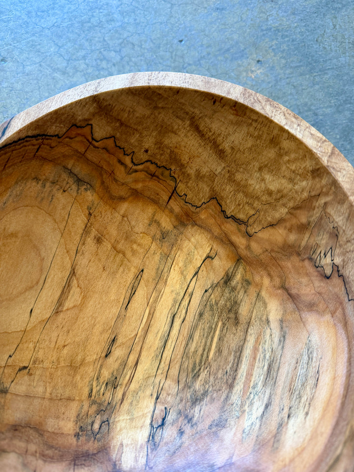 Spencer Peterman - Classic Spalted Ambrosia Maple Bowl  | 10" | D