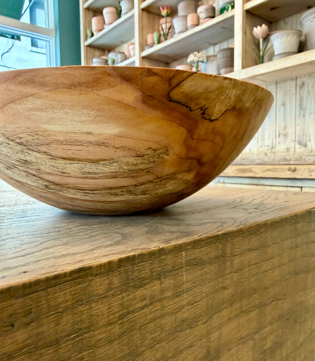 Spencer Peterman - Classic Spalted Ambrosia Maple Bowl  | 10" | D