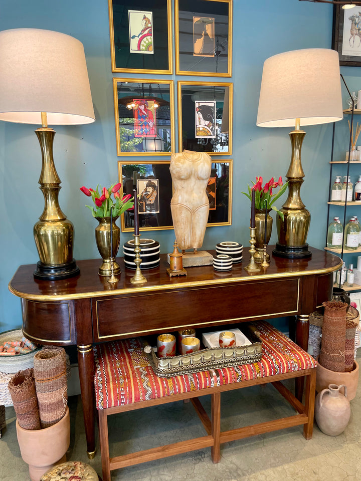 Vintage CustomMade Mahogany Sideboard w/ 22k Detailing