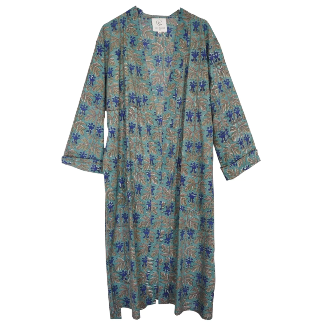 Claire Beaugrand - “Glam” Floral Print Cotton Robe