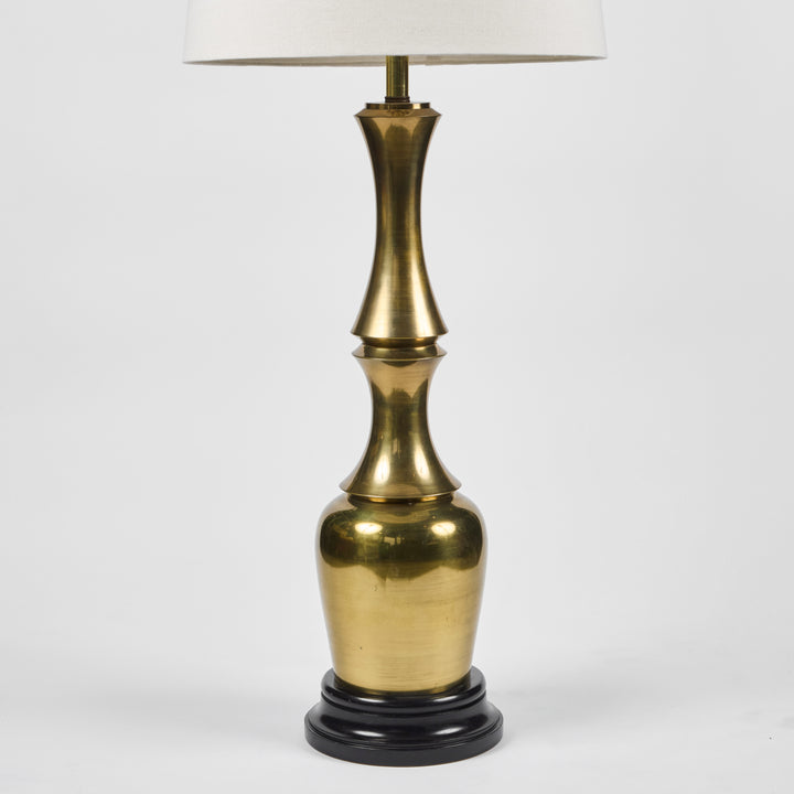 Vintage Large Scale Mid-Century Brass Table Lamps | Pair