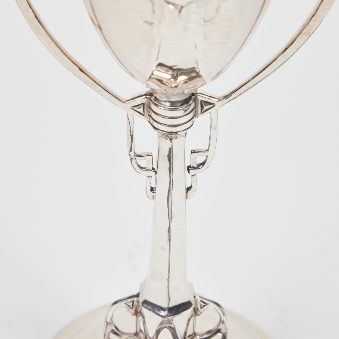 Antique Art Deco Tall Silver Plate Display Trophy