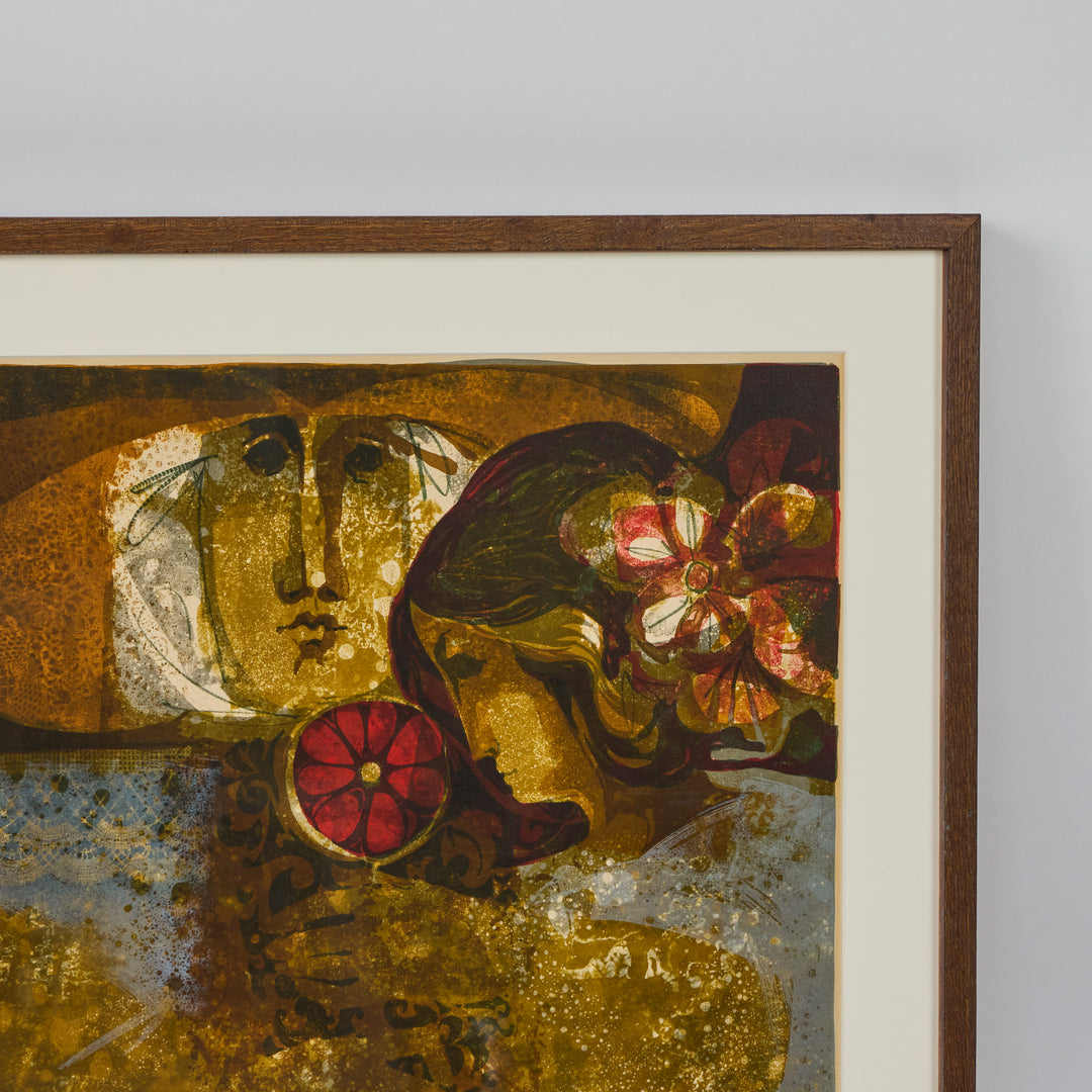 Vintage Lithograph Titled 'Couple' by Spanish Artist Alvar (Àlvar Suñol)