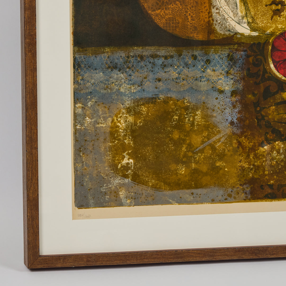Vintage Lithograph Titled 'Couple' by Spanish Artist Alvar (Àlvar Suñol)