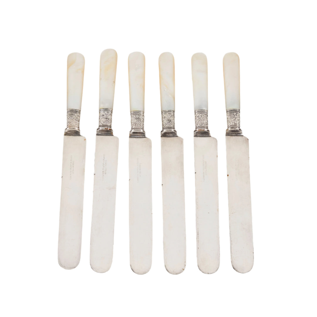 Antique MOP + Sterling Silver Flatware | Set of 6