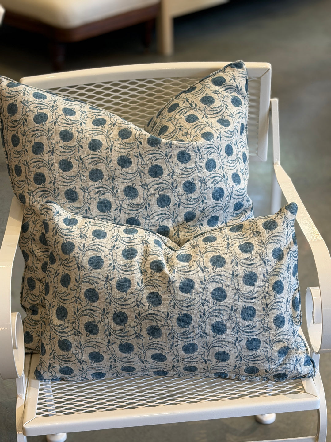 Custom 12" x18" Pillow in a Designer Linen Blend Fabric, England