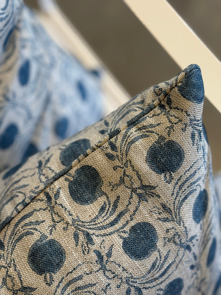 Custom 12" x18" Pillow in a Designer Linen Blend Fabric, England