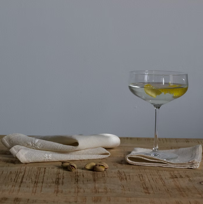 PUNTOS - Cocktail Napkins | Ecru | Set of 4