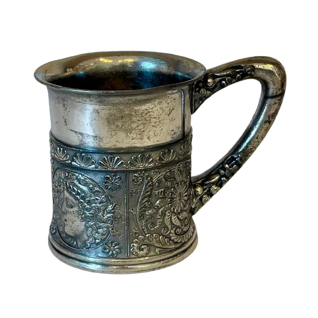 Vintage Silver Plate Decorative Mug