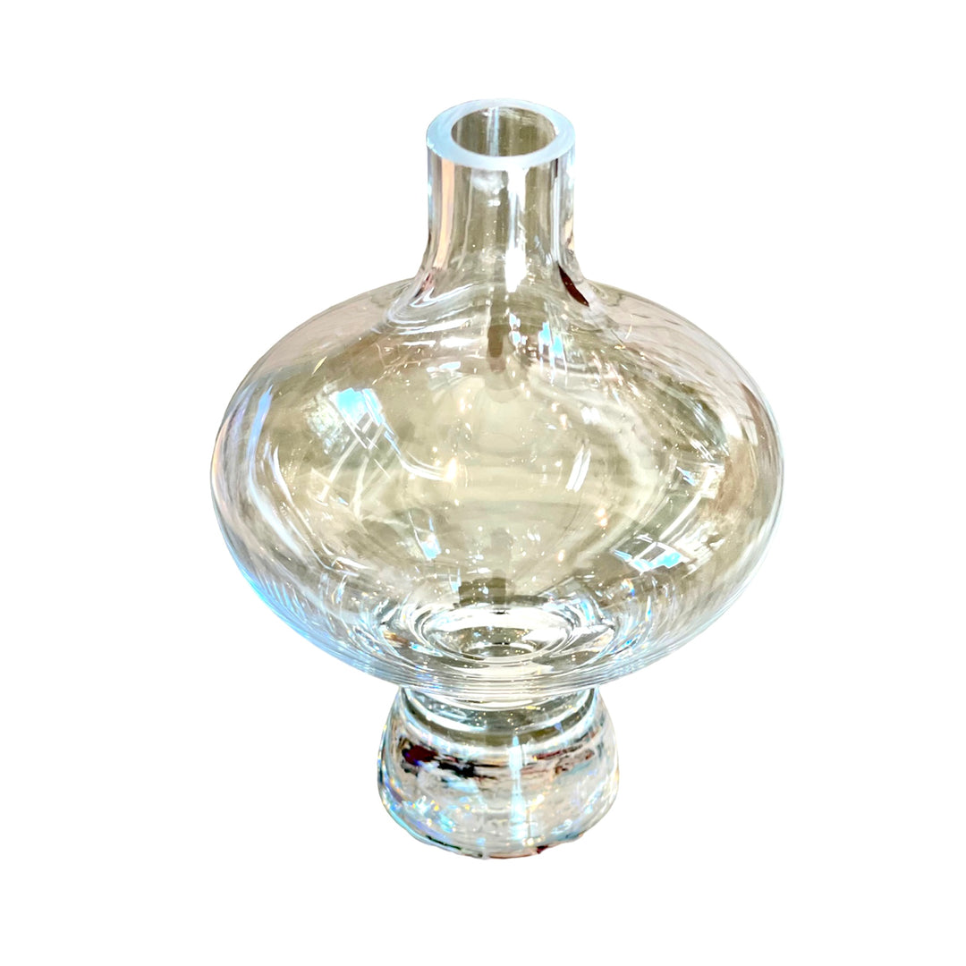 Mini Footed Glass Bubble Bud Vase