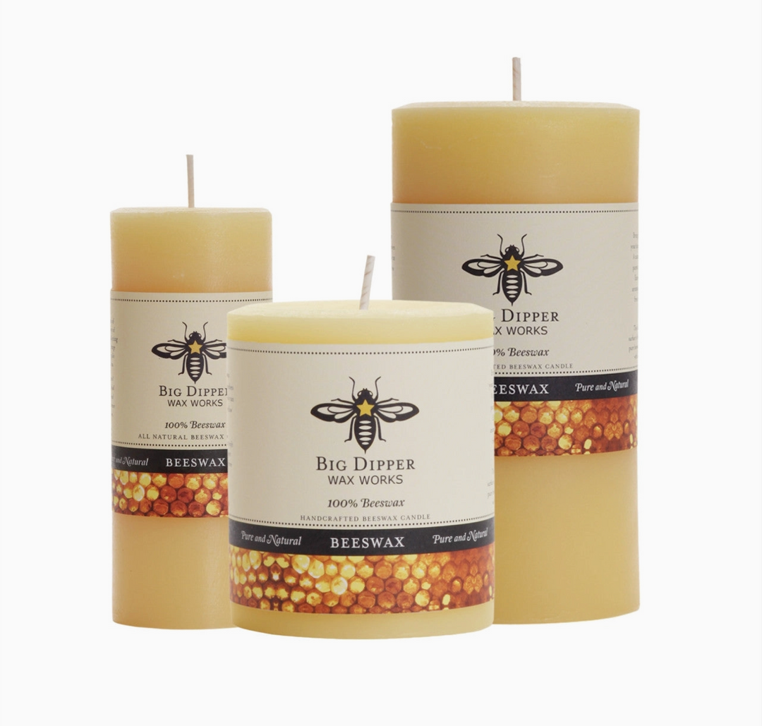 100% Pure Beeswax Pillar Candle | Natural | 2" x 4.75"