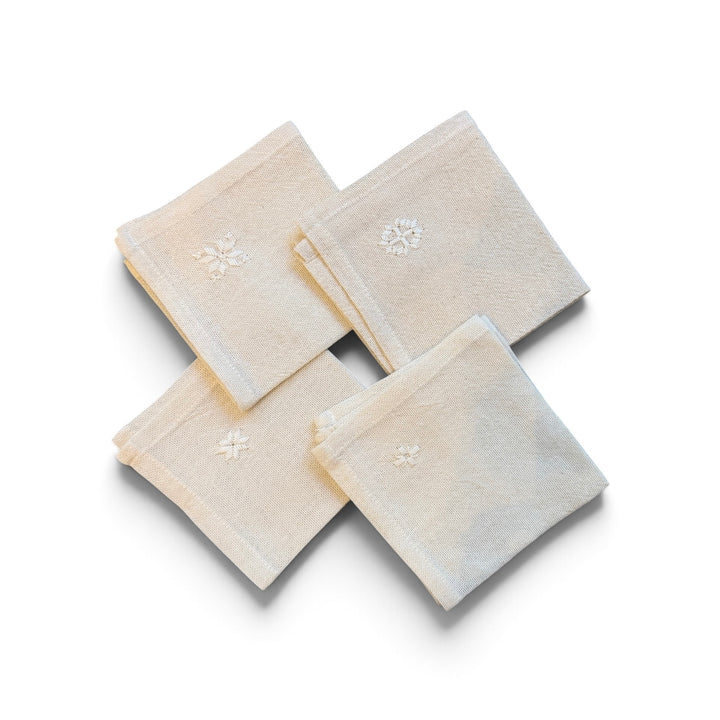 PUNTOS - Cocktail Napkins | Ecru | Set of 4