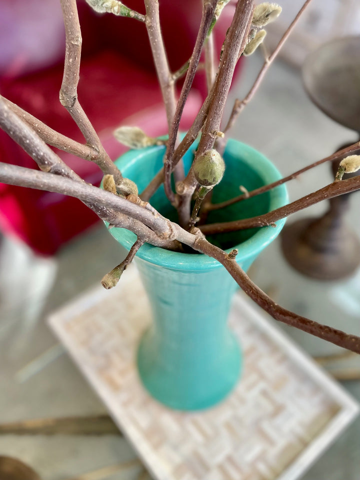 Vintage Large Bauer Carnation Vase in Jade Green Hand Thrown by Matt Carlton (circa 1930's)