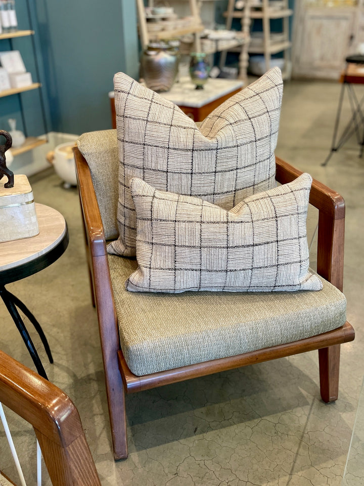Custom 21" x 21" Pillow made from "Homespun" Wool + Linen, Italy