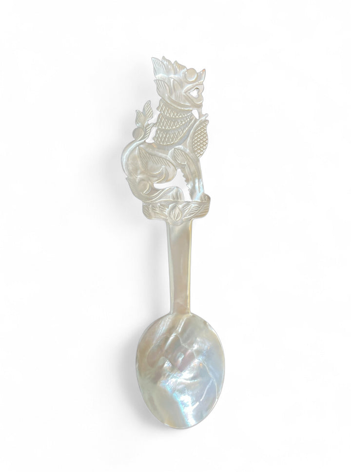 Antique Hand Carved MOP Caviar Spoon